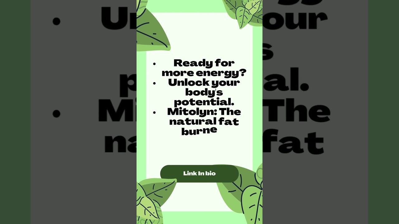 Say Goodbye to Fatigue with Mitolyn! ⚡