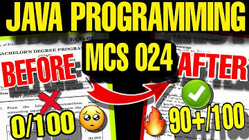 Mcs 024 Java Programing *URGENT VIDEO* 😬⚠️ | How to Score 100% in Java Programming | Mcs 024🔥