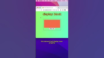 Difference between display: none and visibility: hidden #webdevelopment #programming #javascript