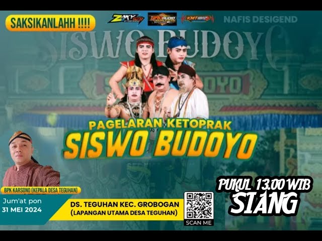 🔴LIVE Pagelaran KETOPRAK SISWO BUDOYO :: Dalam rangka SEDEKAH BUMI DESA TEGUHAN 2024 :: 31 Mei 2024🔴 class=