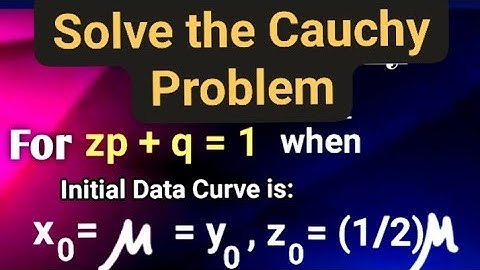 Solve the Cauchy Problem for zp + q = 1 | Partial Differential Equations #spectrumofmathematics