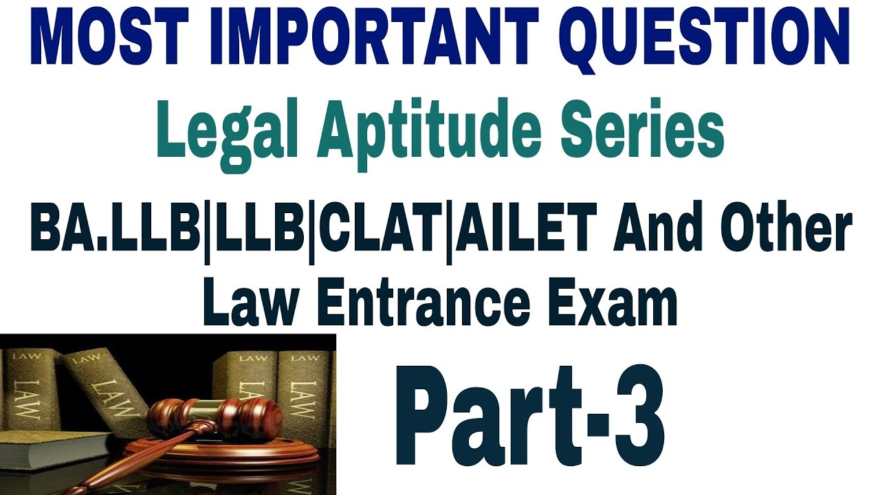 Legal Aptitude for JMI/AMU/DU/BHU BA LLB/LLB Entrance Exam law