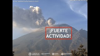 🌋 #POPOCATÉPETL | ¡Gran actividad! El #Volcán #EnVivo