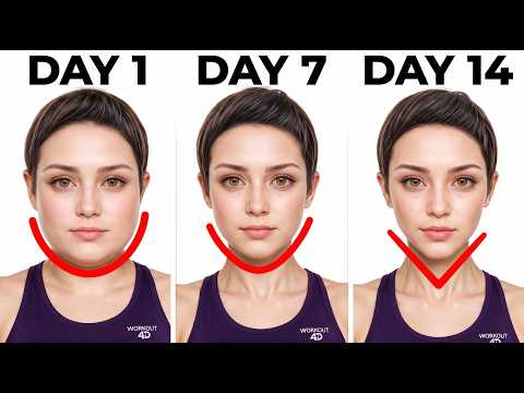 Video thumbnail: Day 6 of 6 | Face Yoga for Jawline + Lymphatic Drainage | No Equipment Face Workout