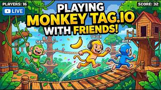 playing monket tag io with friends on poki games
