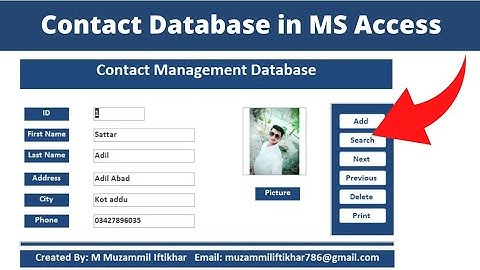 How to Create a Contact Management Database in Access - Microsoft Access Full Tutorial