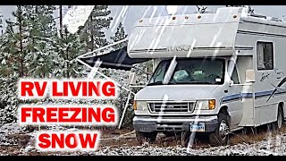 RV Living in Cold Weather: Snowy Oregon