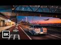 Arriving in Tokyo at Dusk ✈️ Drive from Haneda to Park Hyatt / 8K 60fps HDR / Relaxing Lofi Beats