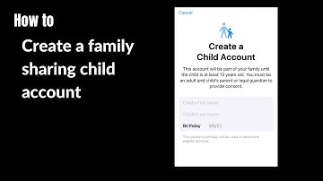 How to create apple child account with family sharing