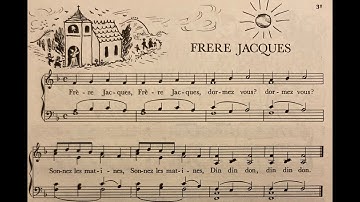Frère Jacques, Are You Sleeping, 兩隻老虎 (French, English, Chinese) 鋼琴樂譜