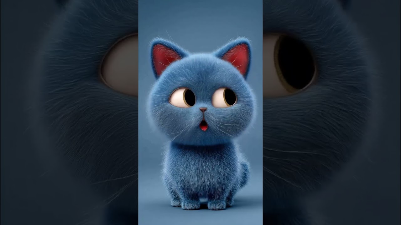 MEET THE BLUE FLUFFY KITTEN, Fun song, kids videos for kids, kids songs, kids cartoons, kids tv