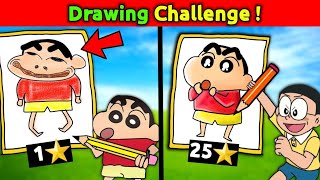 Drawing Challenge || 😱 Shinchan Vs Nobita || 😂 Funny Game Roblox