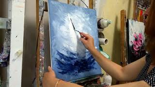 Cours de peinture au couteau (tuto facile) Les Voiliers