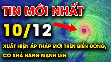 🔥 TIN LŨ MỚI NHẤT 10/12: Xuất hiện áp thấp mới trên Biển Đông, có khả năng mạnh lên