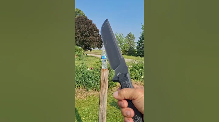 ZERO DISTANCE CUT WITH MY GTKII GTK32 FIXED BLADE KNIFE IN DC53