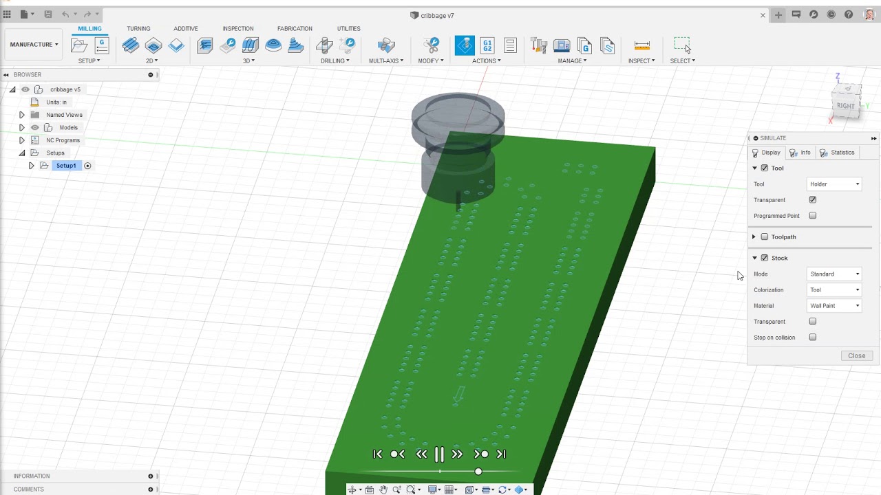 Running the cribbage board simulation in Autodesk Fusion 360 YouTube