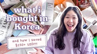 what I bought in Korea 🇰🇷 (over $350 💸 worth in value!) | korean beauty haul 🛍