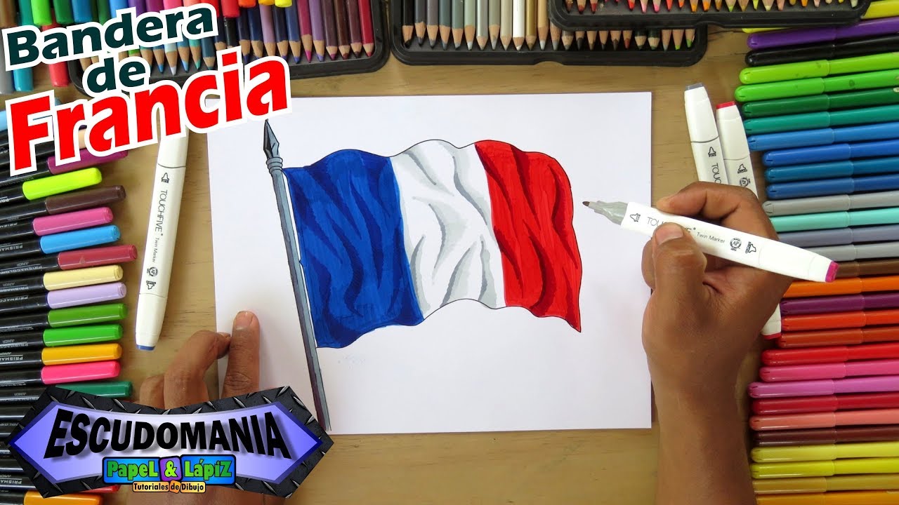 Aprende a dibujar la bandera de Francia - Dessine le drapeau de la France -  thptnganamst.edu.vn