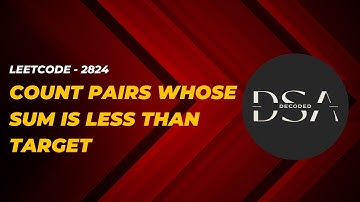 Count Pairs Whose Sum is Less than Target [Leetcode-2824]