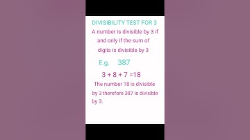 Divisibiltiy test for 3