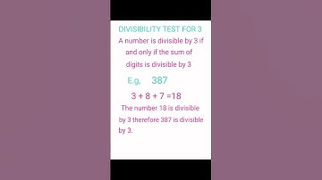 Divisibiltiy test for 3