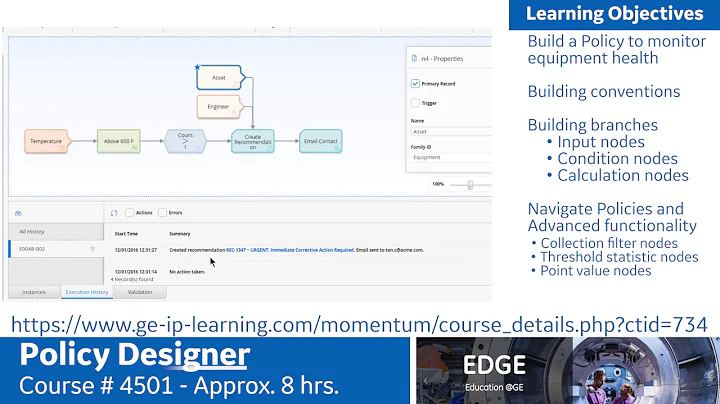 Asset Performance Management Training: Policy Designer