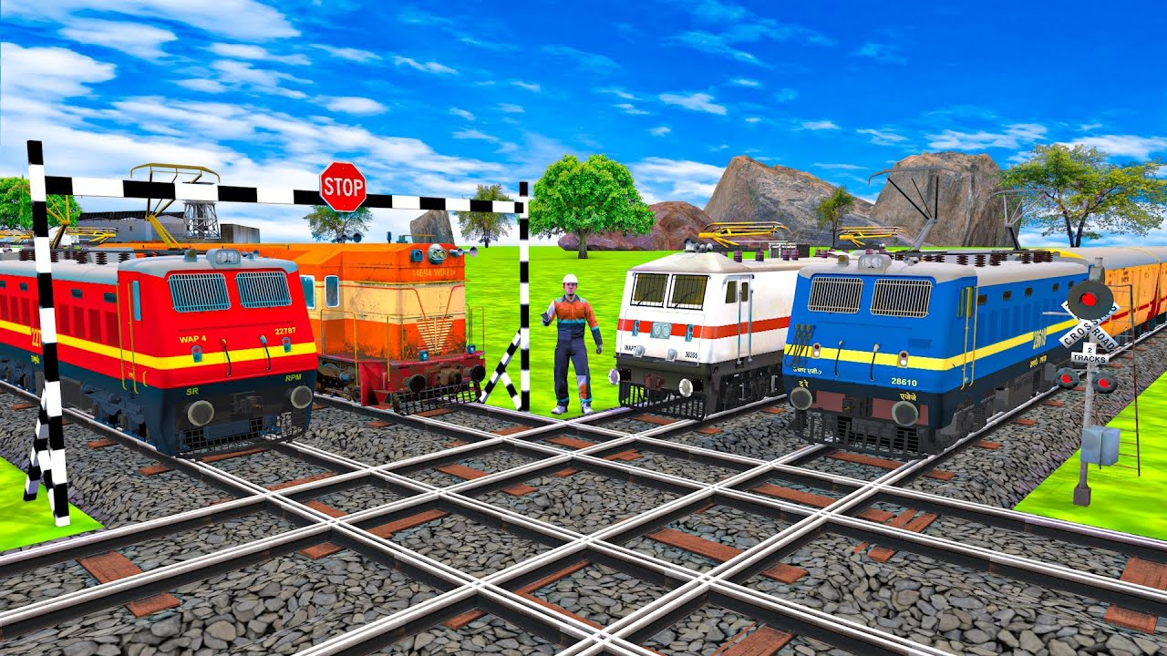 【踏切アニメ】あぶない電車 5 TRAIN THOMAS 🚦 Fumikiri 3D Railroad Crossing Animation Kereta Api Kartun #123