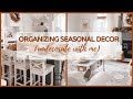 HOW TO ORGANIZE AND STORE SEASONAL DECOR | STORAGE TIPS | ORGANIZING MOTIVATION | UNDECORATE WITH ME