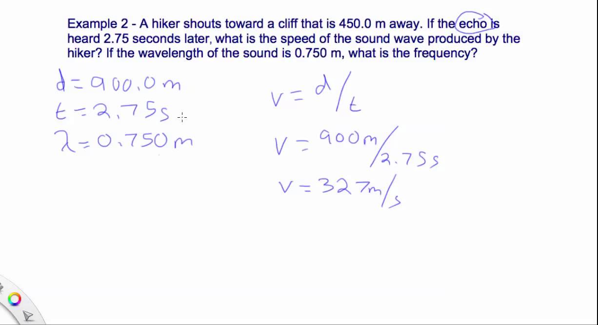 14.2 Wave Speed Calculations Example 2 - YouTube