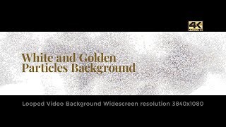 White and Golden Particles Background [ perfect for events, ceremonies, shows ]