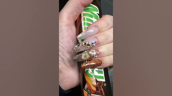 Encapsulated Flower Glitter Blinged Out Fall Acyli...