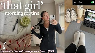 7AM ‘THAT GIRL’ MORNING ROUTINE 🤍 | 2024 healthy habits, self care, workouts, productive & more