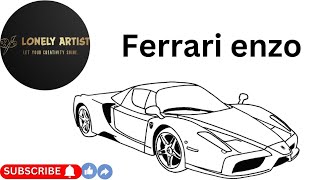 How to make Ferrari (enzo)||Tutorial|| @LonelyArtist69 #drawing  #artist #car #ferrari