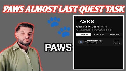Paws Almost Last Task Process || How to Complete PAWS almost last task  || #paws #pawsairdrop