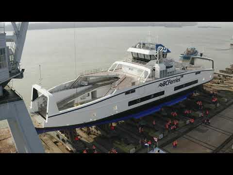 Launch of Island Class Vessel for Nanaimo Harbour - Gabriola Island