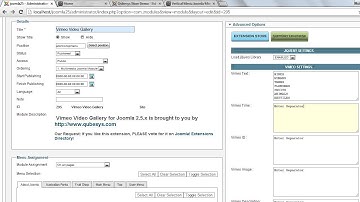 Vimeo Video Gallery Joomla module