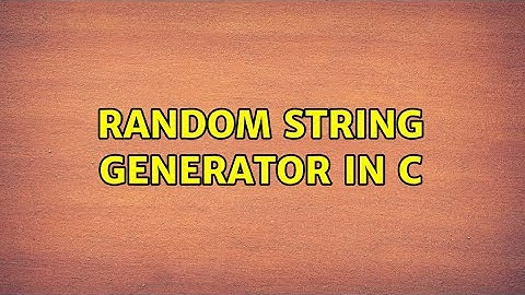 Random String generator in C (5 Solutions!!)