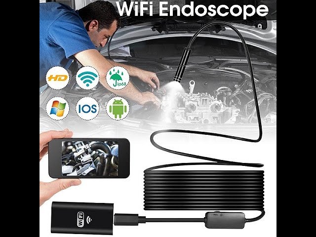 Smartphone Waterproof Endoscope Inspection Camera - 1200p Wifi