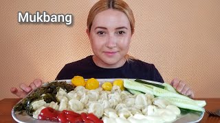 МУКБАНГ ПЕЛЬМЕНИ С ГОВЯДИНОЙ СОУСЫ МАРИНАДЫ АСМР  | MUKBANG BEEF DUMPLINGS MARINADES SAUCES ASMR 먹방