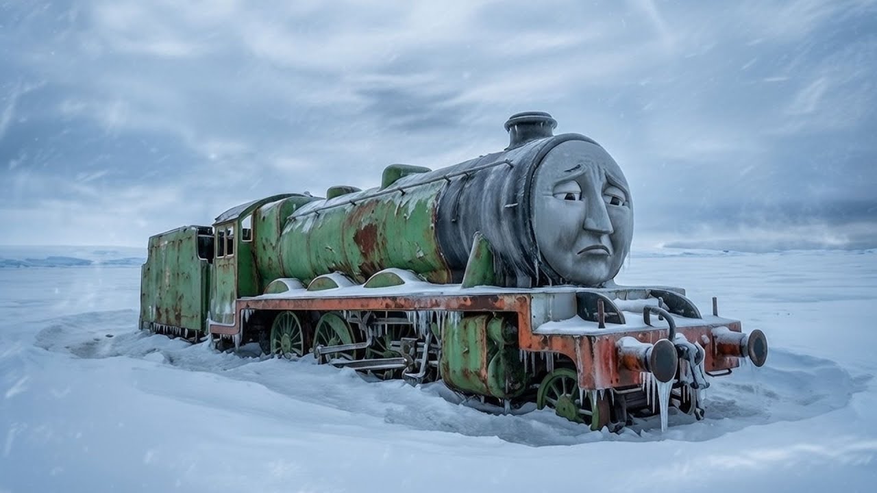 The abandoned Thomas the ship was found in a snowstorm - Antique restoration in ASMR style.