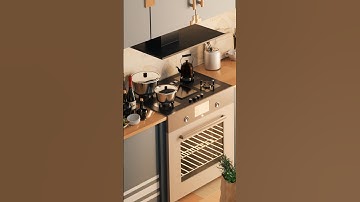 Blender fun and learn- kitchen modeling #3d #interiordesign #architecture #blender