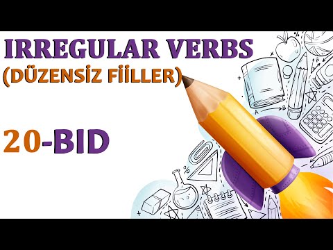 IRREGULAR VERBS - BID - Düzensiz Fiiller - The Cengiz Hoca - 20