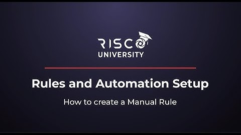 How to Create a Manual Rule on RISControl