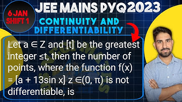 Let a ∈ Z and [t] be the greatest integer ≤t, then the number of points, where the function f(x)...