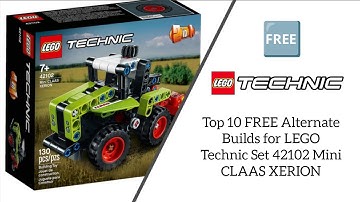 Top 10 FREE Alternate Builds for LEGO Technic Set 42102 Mini CLAAS XERION (Free Instructions)