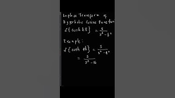 Laplace Transform Of Hyperbolic Cosine Function