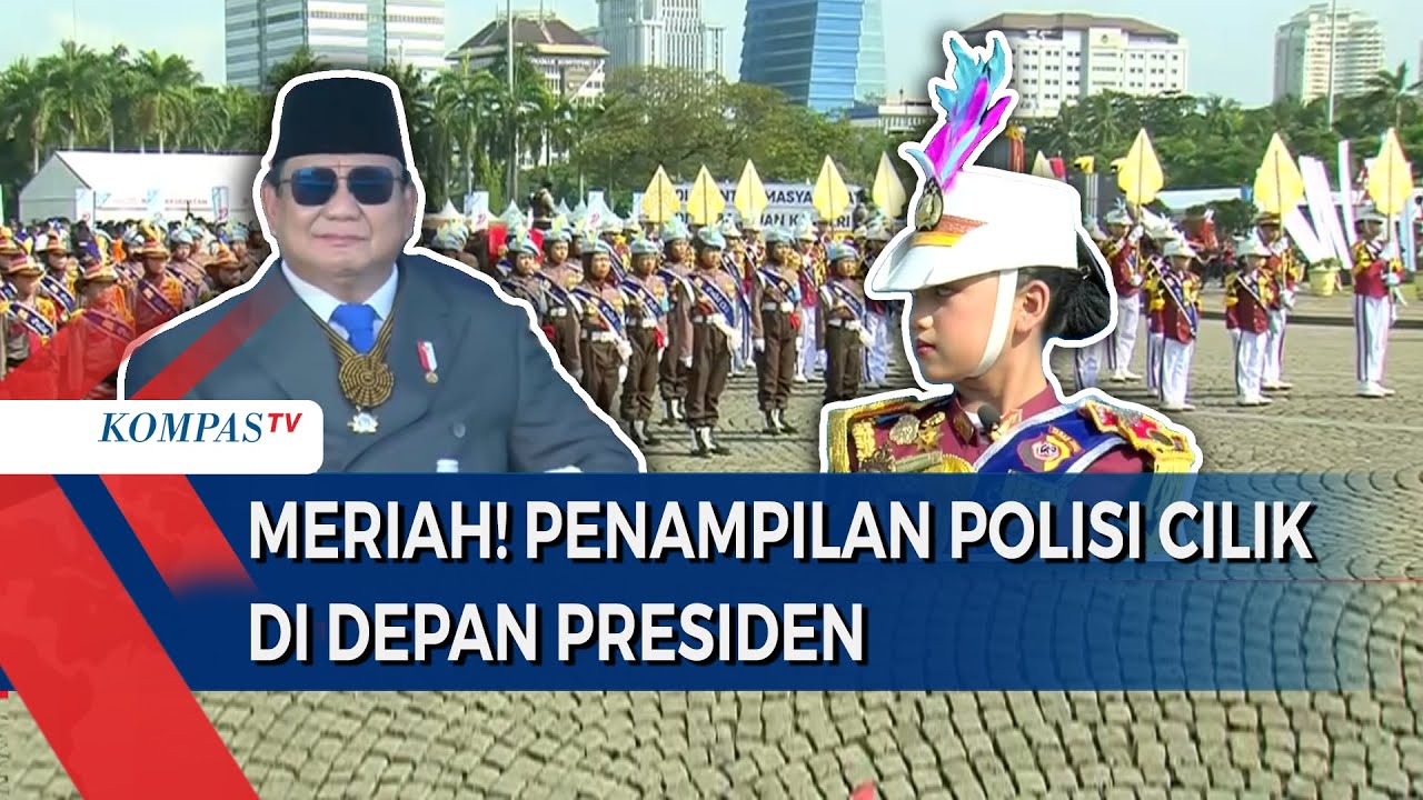 Penampilan Polisi Cilik di HUT Ke-79 Bhayangkara