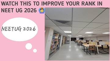 “Watch this Now” if you really want to improve your need, NEETUG 2026 rank💡