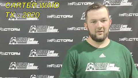 Rubio Long Snapping, Carter Waid, June 2019