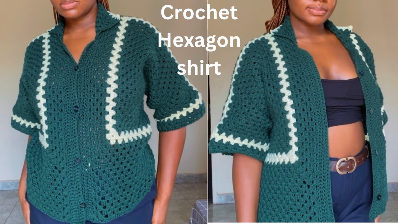 How to crochet simple hexagonal shirt || DIY || - YouTube